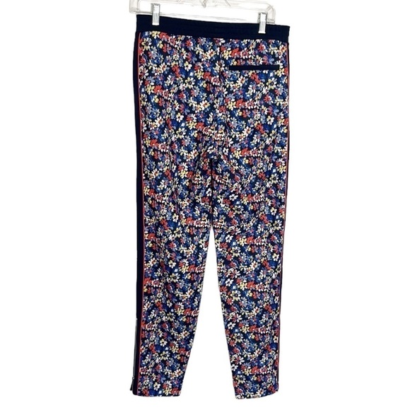 Rag & Bone Floral Printed Track Pant Women's S Navy Multi Ankle Zip Pockets - Picture 3 of 15